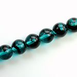 Czech Pressed Glass Bead - Smooth Round 10MM BLUE TORTOISE