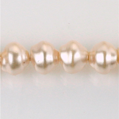 Czech Glass Pearl Bead - Snail Shell 10MM DARK ROSE 70425