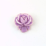 Plastic Carved No-Hole Flower - Rose 18MM MATTE TWO TONE LIGHT PURPLE