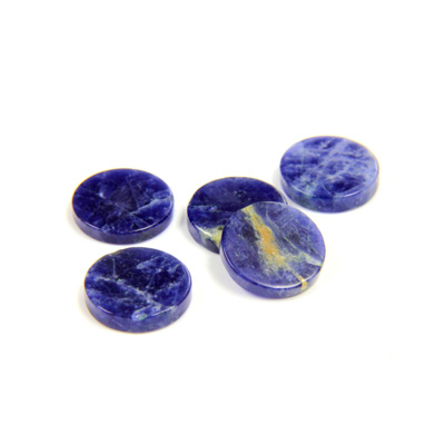 Gemstone Flat Back Flat Top Straight Side Stone - Round 09MM SODALITE