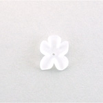 German Plastic Flower with Center Hole - 15x12MM MATTE CRYSTAL