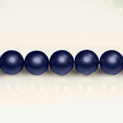 Czech Glass Pearl Bead - Round 03MM MATTE NAVY 75467