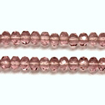 Czech Glass Fire Polish Bead - Rondelle Donut 05x3MM LIGHT AMETHYST
