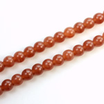 Czech Pressed Glass Bead - Smooth Round 06MM LT CORNELIAN