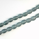 Czech Pressed Glass Bead - Flat Oval 08x6MM MATTE MONTANA