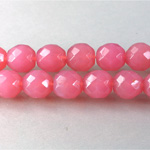 Czech Glass Fire Polish Bead - Round 10MM OPAL ROSE