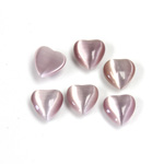 Fiber-Optic Cabochon - Heart 08MM CAT'S EYE LT PURPLE