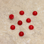 Glass Medium Dome Cabochon - Round 05MM CHERRY RED