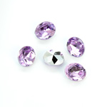 Plastic Point Back Foiled Stone - Oval 10x8MM LT AMETHYST