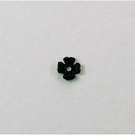 Plastic Flower with Center Hole - 06MM MATTE JET