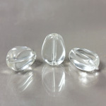 Glass Bead TablePolished -  Pear 11x8MM CRYSTAL