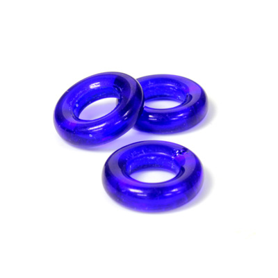 Czech Pressed Glass Ring - 14MM COBALT