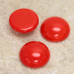 Glass Medium Dome Cabochon - Round 18MM CORALLINE