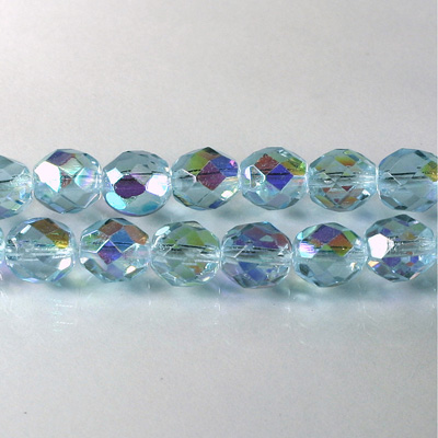 Czech Glass Fire Polish Bead - Round 08MM ALEXANDRITE AB
