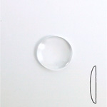 Plastic Low Dome Cabochon - Round 18MM CRYSTAL