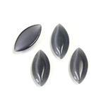 Fiber-Optic Cabochon - Navette 14.5x6.5MM CAT'S EYE GREY