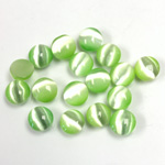 Fiber-Optic Cabochon - Round 06MM CAT'S EYE LT GREEN