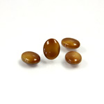 Glass Low Dome Buff Top Cabochon - Oval 10x8MM BROWNHORN