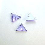 Plastic Flat Back 2-Hole Foiled Sew-On Stone - Triangle 13x13MM TANZANITE