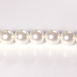 Czech Glass Pearl Bead - Round 06MM SNOW 70400