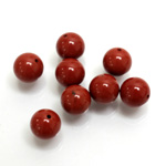 Gemstone 1-Hole Ball 08MM RED JASPER