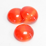 Fiber-Optic Cabochon - Round 18MM CAT'S EYE ORANGE