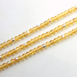Czech Pressed Glass Bead - Smooth Round 03MM LT TOPAZ AB