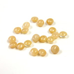 Glass Point Back Buff Top Stone Opaque Doublet - Round 16SS BEIGE MOONSTONE