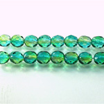 Czech Glass Fire Polish Bead - Round 06MM GREEN-YELLOW 69019