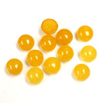 Gemstone Flat Back Cabochon - Round 07MM QUARTZ DYED #38 AMBER