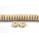 Wood Bead - Smooth Rondelle Spacer 10.5x4MM NATURAL LACQUERED