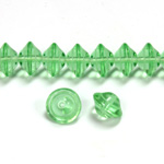 Czech Pressed Glass Bead - Saturn 08x10MM PERIDOT