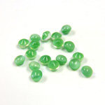 Glass Point Back Buff Top Stone Opaque Doublet - Round 17SS GREEN MOONSTONE