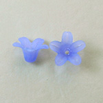 Plastic Flower with Center Hole - 13MM MATTE LT AMETHYST