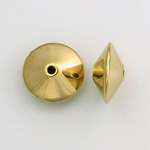 Metalized Plastic Smooth Bead - Saucer 17MM GOLD