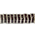 Czech Rhinestone Rondelle - Square 06MM SIAM-SILVER