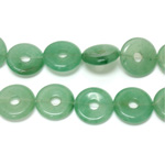 Gemstone Bead - Donut Side Drilled 20MM AVENTURINE-GREEN