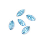 Glass Medium Dome Lampwork Cabochon - Navette 10x5MM AQUA OPAL (05143)