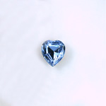 Glass Point Back Foiled Tin Table Cut (TTC) Stone - Heart 06x5MM LT SAPPHIRE