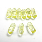 Preciosa Czech Pressed Glass 2-Hole Bead - Twin Roller 09x4MM JONQUIL