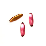 Glass Medium Dome Foiled Cabochon - Oval 16x5MM ROSE