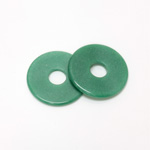 Gemstone Bead - Donut Round Smooth 35MM AVENTURINE-GREEN