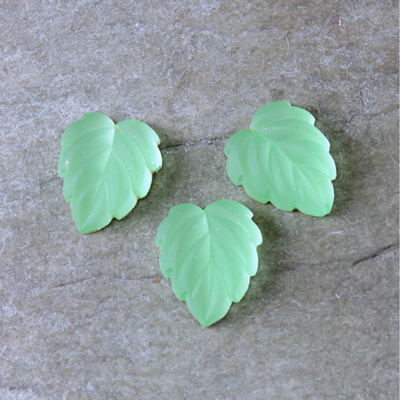Preciosa Glass Flat Back Leaf 12MM MATTE PERIDOT Foiled