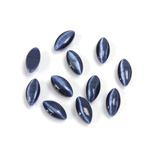 Fiber-Optic Cabochon - Navette 08x4MM CAT'S EYE BLUE