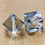 Preciosa Crystal Bead Diagonal Hole - Square 08MM LAGOON