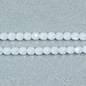 Czech Glass Fire Polish Bead - Round 05MM WHITE LUSTER