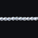 Czech Glass Pearl Faceted Fire Polish Bead - Round 03MM SNOW WHITE 70400