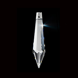 Asfour Crystal Chandelier Part - Short Drop Pendant - 15x50MM (2 Inch) CRYSTAL