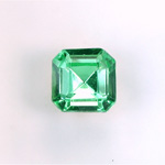 Glass Point Back Foiled Tin Table Cut (TTC) Stone - Square Octagon 12x12MM PERIDOT