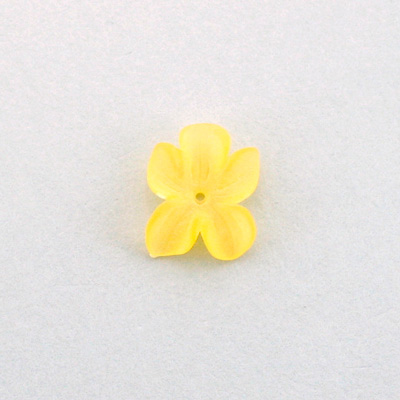 German Plastic Flower with Center Hole - 15x12MM MATTE TOPAZ